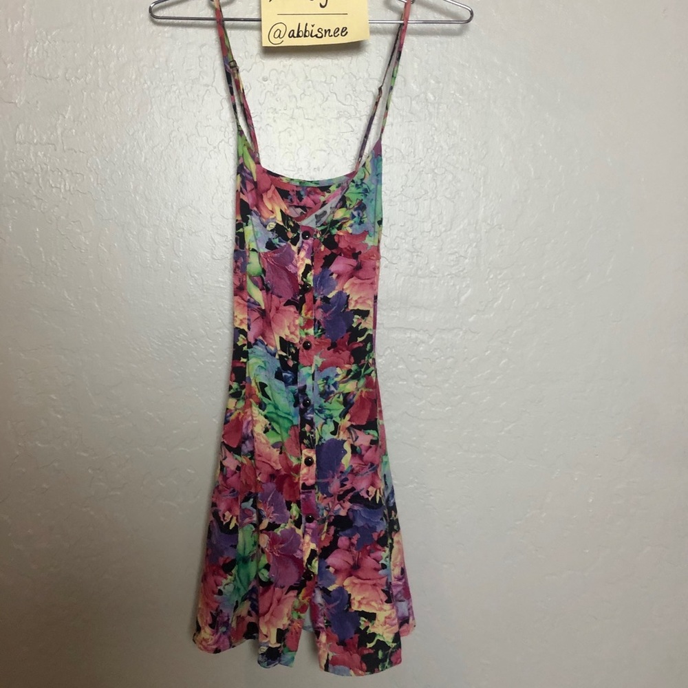 Fun & Flirty Floral Vintage Mini Dress